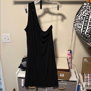 Lane Bryant Black One-Shoulder Cocktail Dress